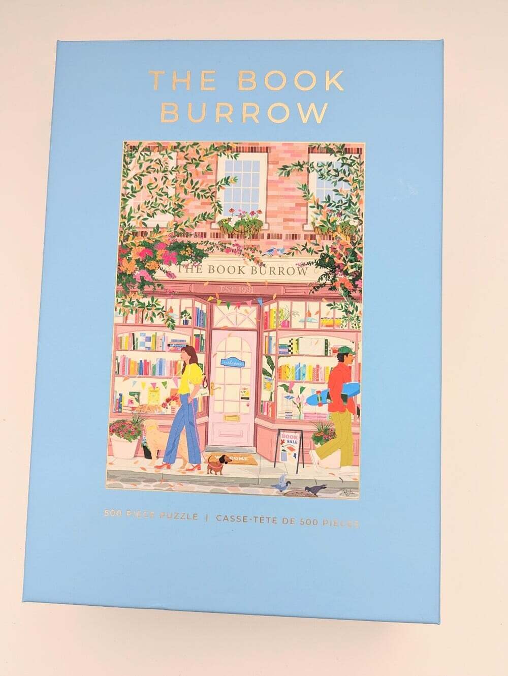 NEW IN BOX Hobbry "The Book Burrow" 500-Piece Puzzle